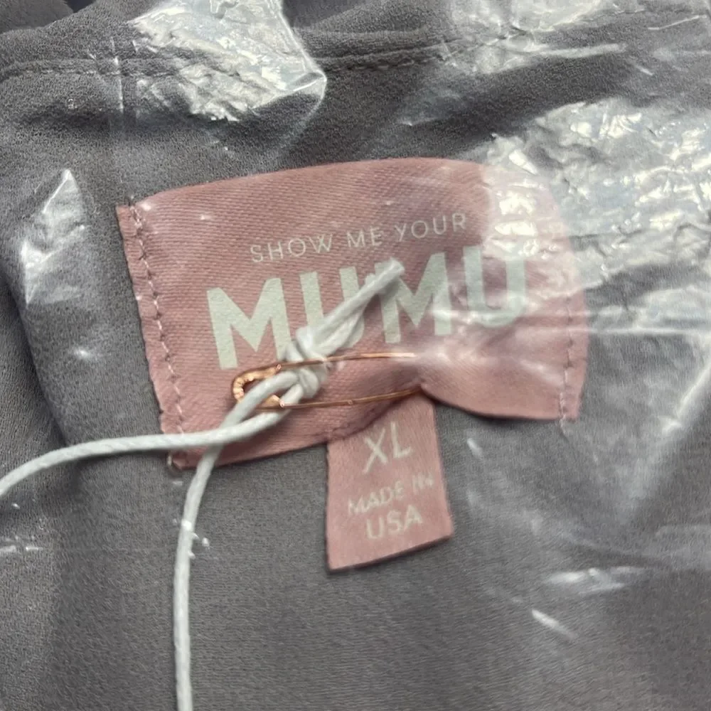 NWT Show me your MuMu Jess Ruffle Midi dress size XL - Picture 4 of 6